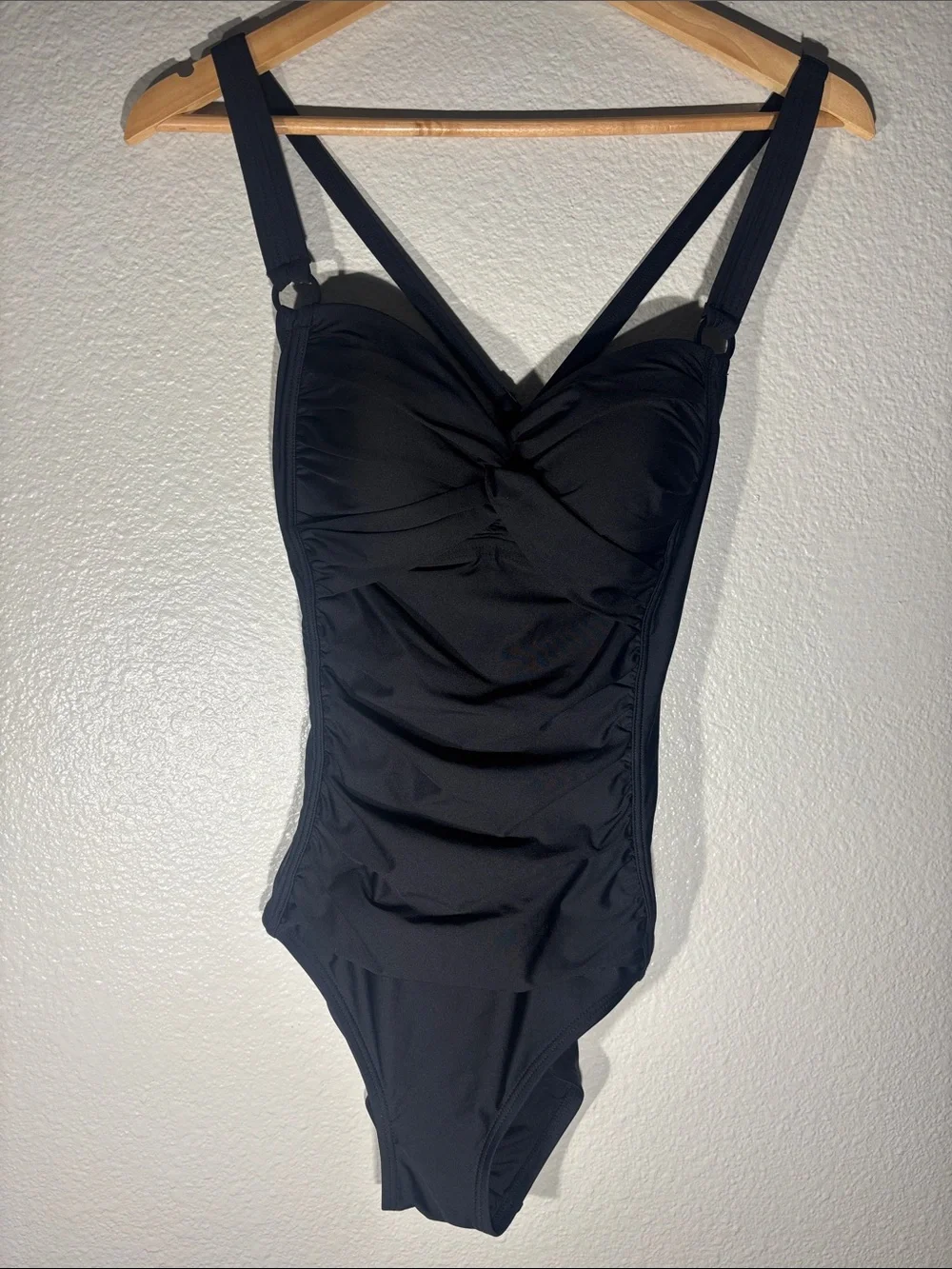 DKNY Twist Tummy Control One Piece Swimsuit - Picture 7 of 15